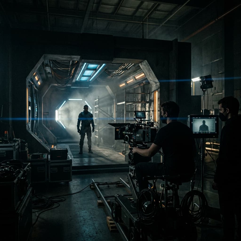 Cinematic production set